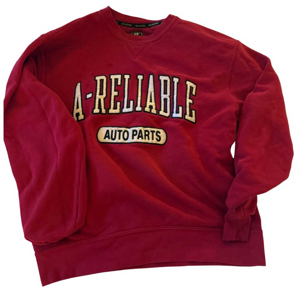 Vintage Oversized Unisex Red A-Reliable Auto Parts Sweatshirt